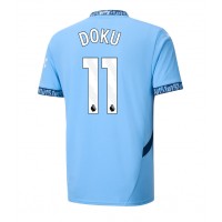 Camisa de Futebol Manchester City Jeremy Doku #11 Equipamento Principal 2024-25 Manga Curta